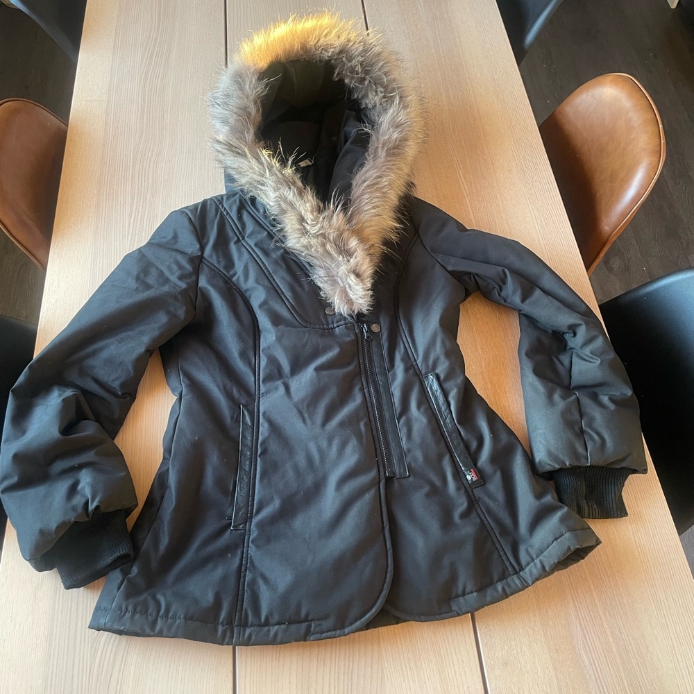 Sicily Clothing Winter Coat with Fur Trim